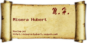 Misera Hubert névjegykártya